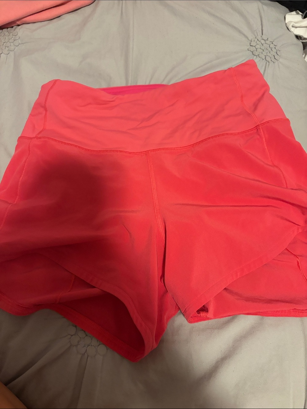 lululemon athletica Bright Coral High-Rise Athletic Shorts